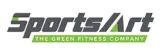 SportsArt logo, representing a certified fitness equipment brand focused on sustainability and quality, relevant to fitness equipment repair and maintenance services.