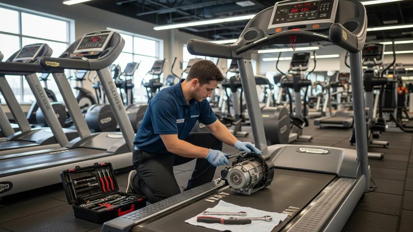 Gym equipment maintenance and repair by Fit Repair Pros technician