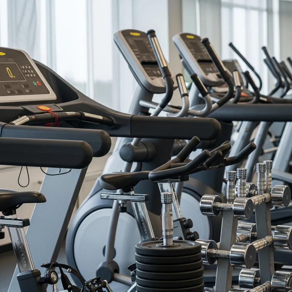 Durable fitness equipment demonstrating effectiveness of preventive maintenance in a well-kept gym
